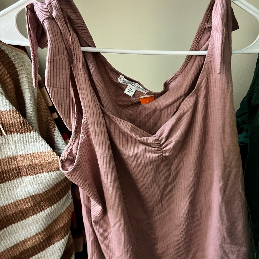 Cropped Tie Tank Top